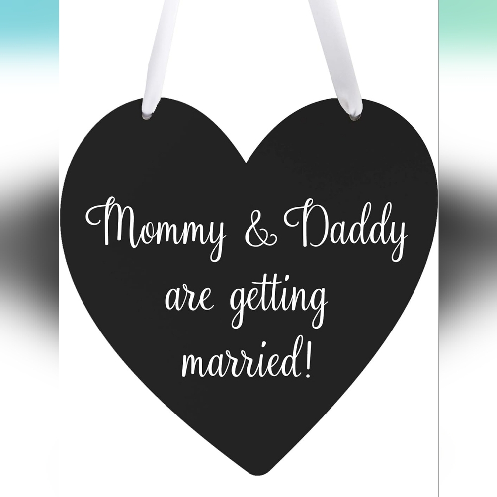 Wedding sign, For Dog or Child...Mommy, and Daddy